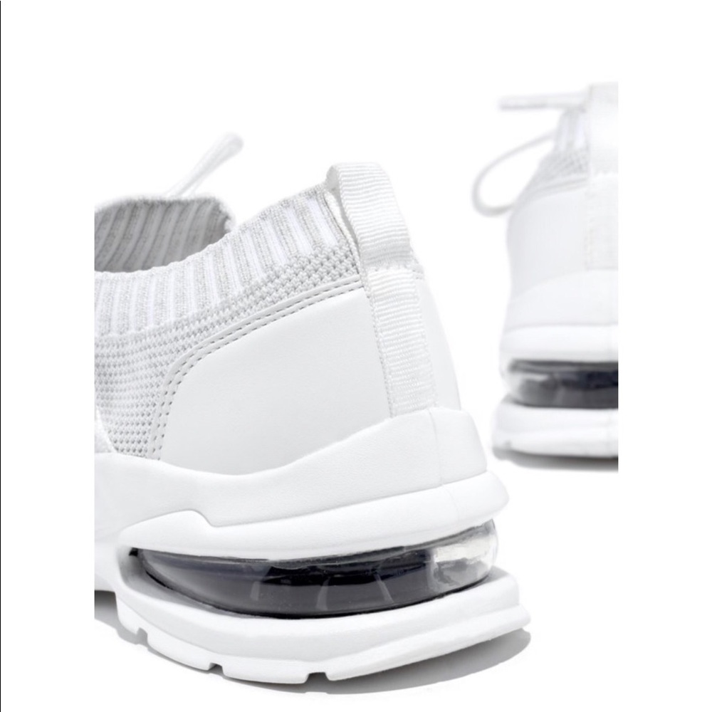 White Lace Up Sneakers - Picture 5 of 7
